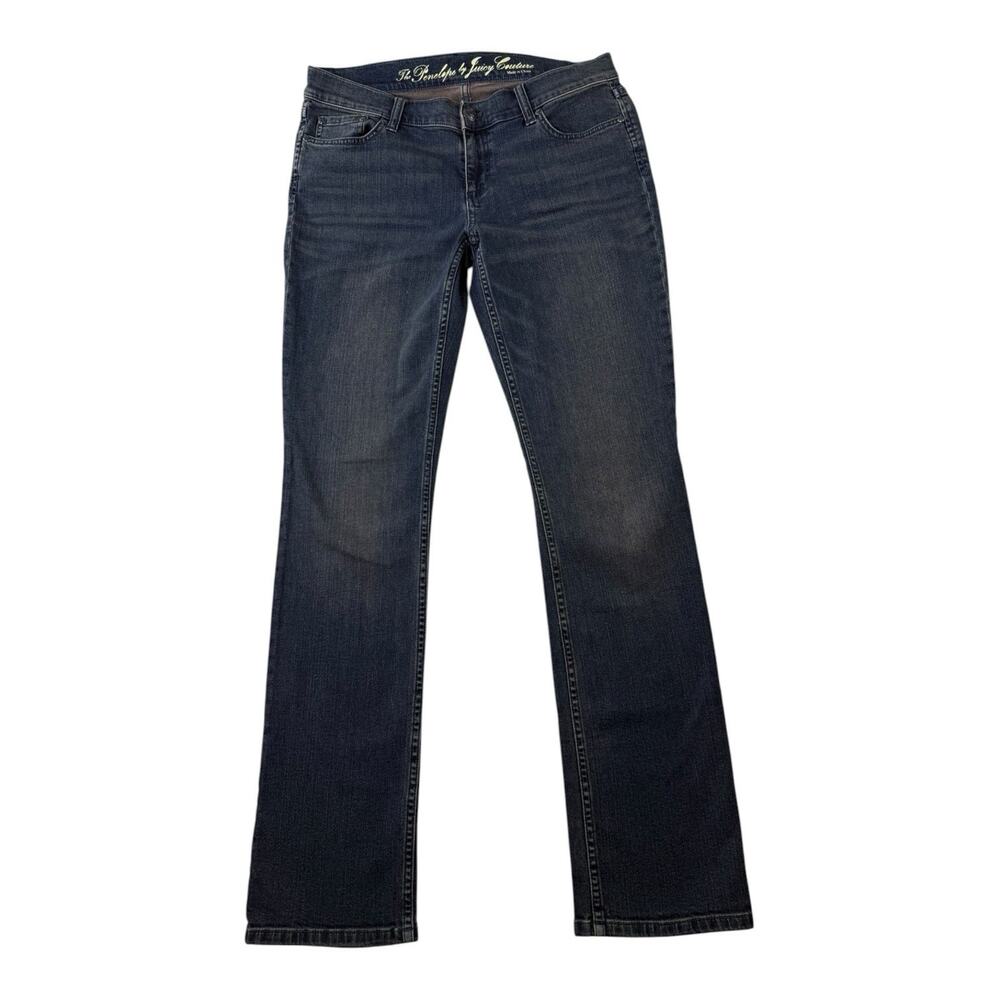 Juicy Couture The Penelope Jeans‎ Sz 29 Blue Skinny Straight Leg Heart Pockets